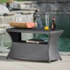 Streamdale Furniture Streamdale All-in-one Outdoor Side Table With Umbrella Hole And Storage Shelf