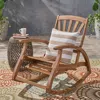 Streamdale Furniture Streamdale All-weather Acacia Wood Rocking Chair With Retractable Footrest