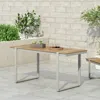 Streamdale Furniture Streamdale All-weather Aluminum & Faux Wood Slat Outdoor Dining Table