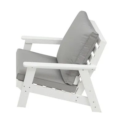 Streamdale Furniture Streamdale All-weather Outdoor Single Sofa With Cushion