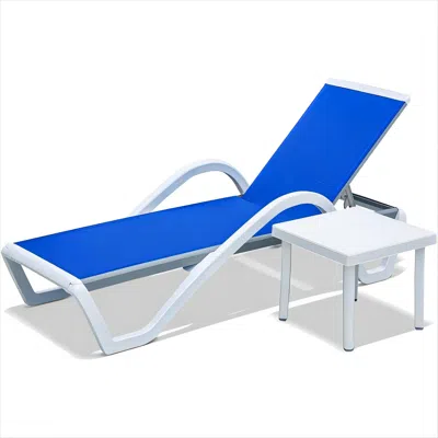 Streamdale Furniture Streamdale Aluminum Adjustable Pool Chaise Lounge Set