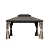 Streamdale Furniture Streamdale Aluminum Gazebo With Curtains & Netting For Outdoor Use