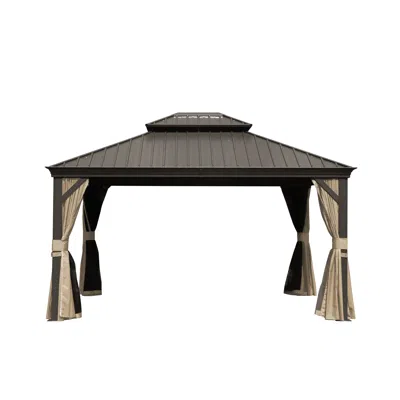 Streamdale Furniture Streamdale Aluminum Gazebo With Curtains & Netting For Outdoor Use
