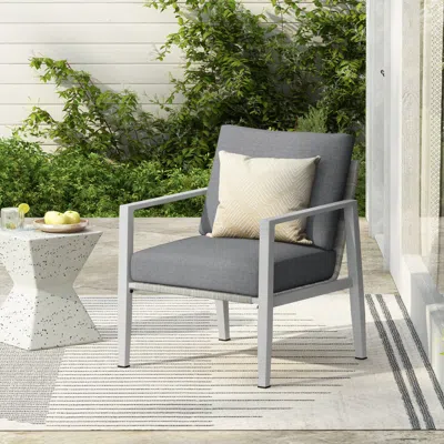 Streamdale Furniture Streamdale Aluminum Lounge Chair With Rope & Cushions