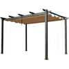 Streamdale Furniture Streamdale Aluminum Pergola With Retractable Sun Shade