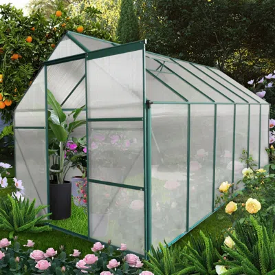 Streamdale Furniture Streamdale Aluminum Polycarbonate Greenhouse With Raised Base
