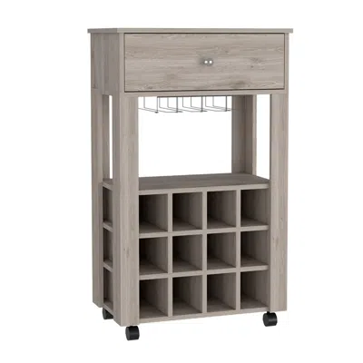 Streamdale Furniture Streamdale Ambler 1-drawer 12-bottle Wine Cabinet Light