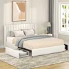 Streamdale Furniture Streamdale Anda 2-drawer Upholstered Storage Bed Queen Ivory Boucle