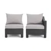 Streamdale Furniture Streamdale Antibes V Shape Sofa Set Grey - R Arm