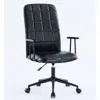 Streamdale Furniture Streamdale Antique Black Pu Leather Office Chair With High Backrest & Swivel