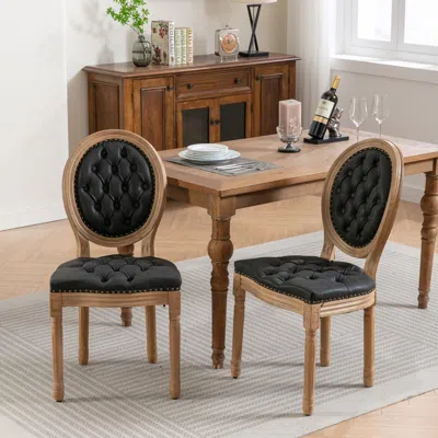 Streamdale Furniture Streamdale Antique French Style Wood Frame Dining Chairs Set