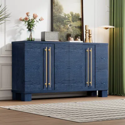 Streamdale Furniture Streamdale Antique Wood Sideboard With Adjustable Shelves