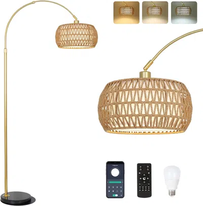 Streamdale Furniture Streamdale Arc Floor Lamp With Dimming & Color Temps For Living Room