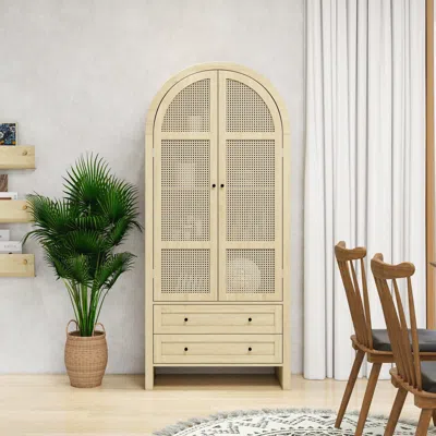 Streamdale Furniture Streamdale Arched Kitchen Pantry Cabinet With Drawers & Adjustable Shelves
