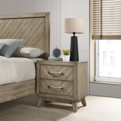 Streamdale Furniture Streamdale Arena Contemporary 2-drawer Nightstand, Antique Gray