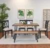 Streamdale Furniture Streamdale Arroyo 6-piece Dining Set Hairpin Table