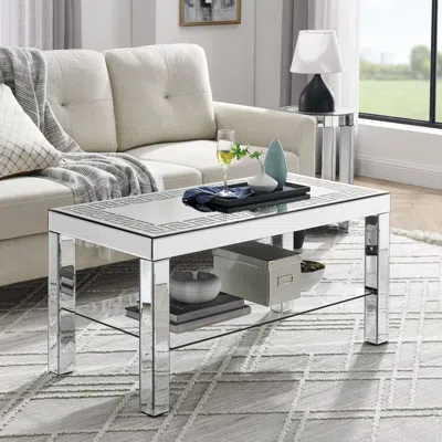 Streamdale Furniture Streamdale Art Deco Mirrored Coffee Table