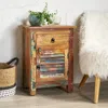 Streamdale Furniture Streamdale Artisan-crafted Side Table With Drawer And Cabinet