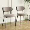 Streamdale Furniture Streamdale Ash Veneer Boucle Kitchen Dining Chair (set Of 2)