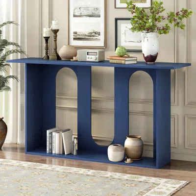 Streamdale Furniture Streamdale Ash Veneer Console Table With Shelf