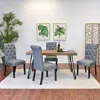 Streamdale Furniture Streamdale Ashford 5-piece Dining Set, Hairpin Dining Table With 4 Chairs, 4 Color Options