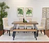 Streamdale Furniture Streamdale Ashford 6-piece Dining Set Hairpin Table With 4 Chairs & Bench