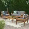 Streamdale Furniture Streamdale Aston Outdoor 4 Seater Chat Set With Cushions_loveseat & Coffee Table &club Chair