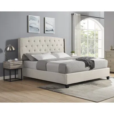 Streamdale Furniture Streamdale Astral Tufted Wingback Bedroom Set (bed & Nightstands)