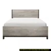 Streamdale Furniture Streamdale Attractive Light Finish 1 Piece Queen Size Bed Premium Melamine