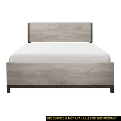 Streamdale Furniture Streamdale Attractive Light Finish 1 Piece Queen Size Bed Premium Melamine