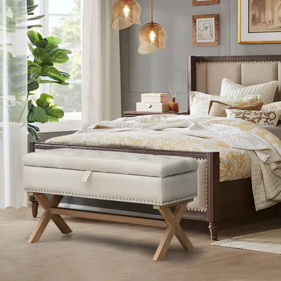 Streamdale Furniture Streamdale Avant-garde Linen Couch With Solid Wood Frame For Comfort And Durability