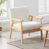 Streamdale Furniture Streamdale Bahamas Beige Linen Fabric Chair