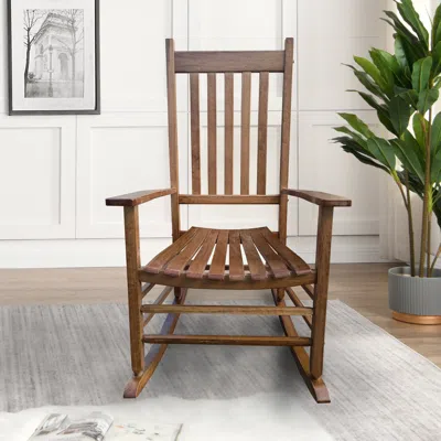 Streamdale Furniture Streamdale Balcony Porch Adult Rocking Chair Brown