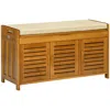Streamdale Furniture Streamdale Bamboo Shoe Bench With Hidden Storage