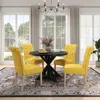 Streamdale Furniture Streamdale Banff 5-piece Dining Set, Cross-buck Round Table With 4 Tufted Chairs