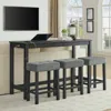 Streamdale Furniture Streamdale Bar Table Set With Outlets & Stools