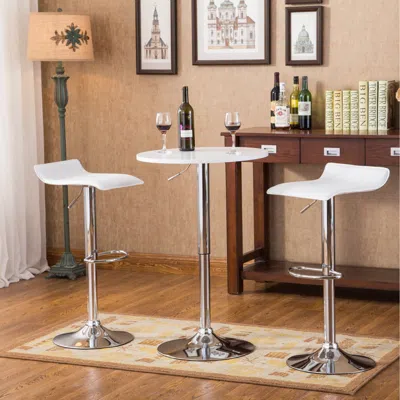 Streamdale Furniture Streamdale Bar Table Set With Wood & Chrome