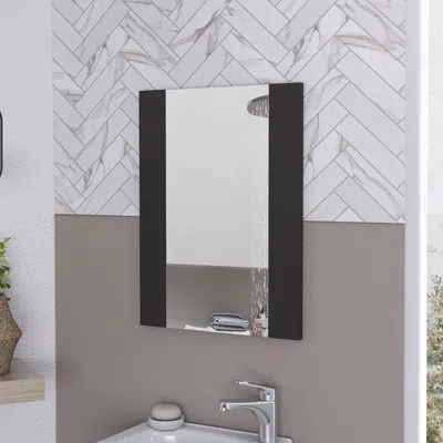 Streamdale Furniture Streamdale Barrington Rectangle Mirror Black Wengue