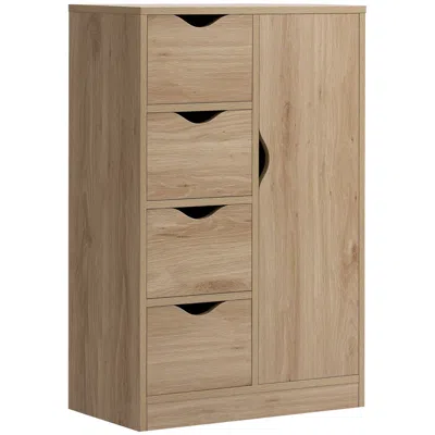 Streamdale Furniture Streamdale Bathroom Cabinet With 4 Drawers And Door, Oak