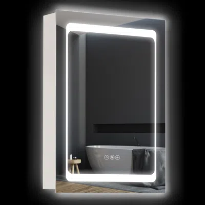 Streamdale Furniture Streamdale Bathroom Medicine Cabinet With Led Light & 3 Shelves
