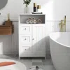 Streamdale Furniture Streamdale Bathroom Standing Storage Cabinet With 3 Drawers And 1 Door