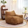 Streamdale Furniture Streamdale Bean Bag Chair With Armrests - Oversized Comfy Beige Lazy Floor Sofa Chair