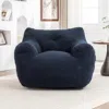 Streamdale Furniture Streamdale Bean Bag Sofa Chair With Armrests, High-density Foam, Comfy For Living Room/bedroom In Blue