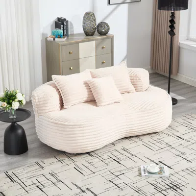 Streamdale Furniture Streamdale Bean Bag Sofa Lounger - Indoor/outdoor - Beige