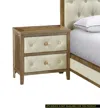 Streamdale Furniture Streamdale Beautiful Walnut Finish Nightstand 1 Piece Designed Drawers Fronts