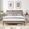Streamdale Furniture Streamdale Bed Frame With Charging Station Queen Size