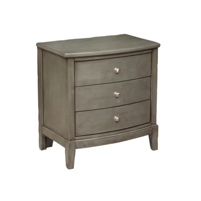 Streamdale Furniture Streamdale Bedroom Furniture 3 Drawers Nightstand Gray Finish Birch Veneer In Brown