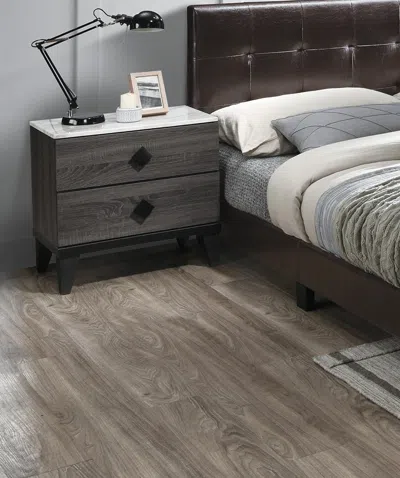 Streamdale Furniture Streamdale Bedroom Furniture Contemporary Look Grey Color Nightstand Drawers