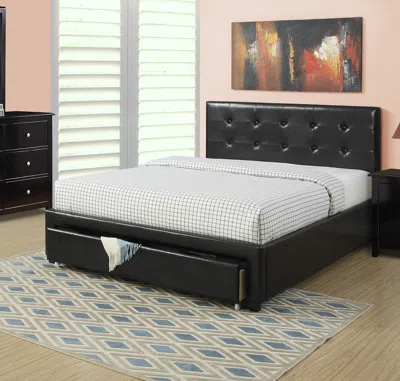 Streamdale Furniture Streamdale Bedroom Furniture Storage Under Bed Queen Size Bed Pu Leather