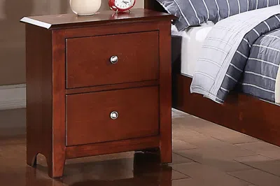 Streamdale Furniture Streamdale Bedroom Nightstand Cherry Wooden 2 Drawers Table Bedside Table In Gray